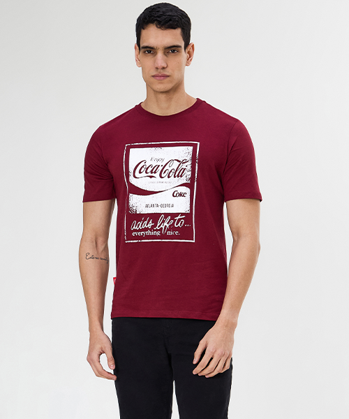 Camiseta Bordô Enjoy Coca-Cola Classic - Revendedor Oficial!
