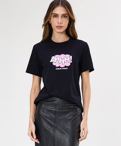 1 camiseta feminina ahhh preta coca cola 21393 998