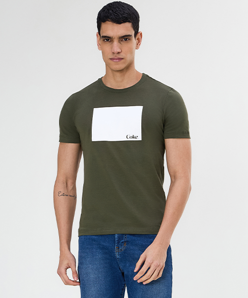 1 camiseta masculina verde escuro coke 21298 911