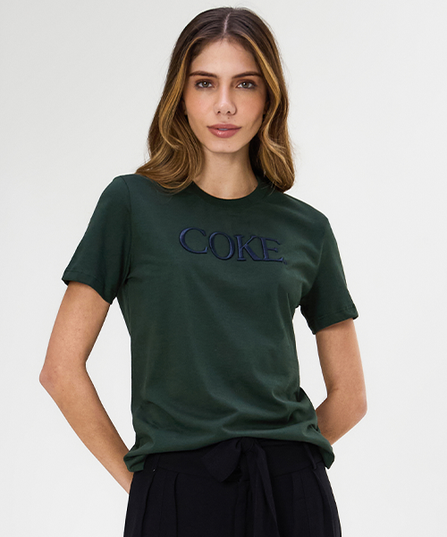 1 camiseta verde coke bordado feminina 21423 911