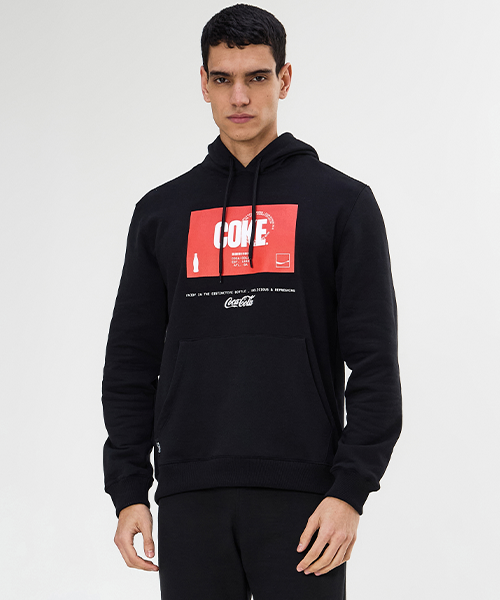 1 moletom capuz preto coke coca cola 21385 998