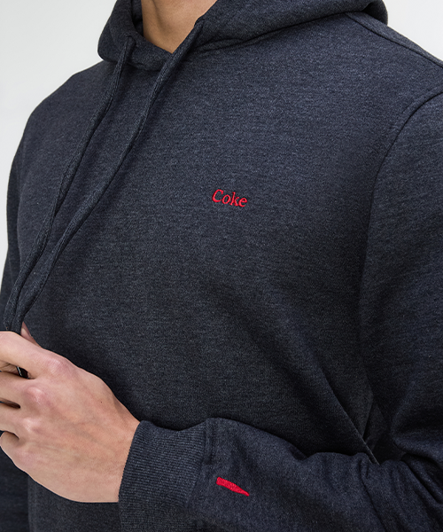 1 moletom cinza mescla capuz masculino coke 21340 634