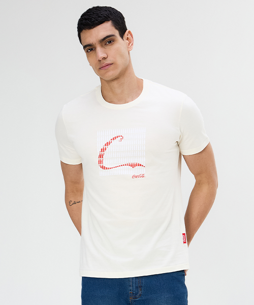 camiseta branca slogan coke 21318 406