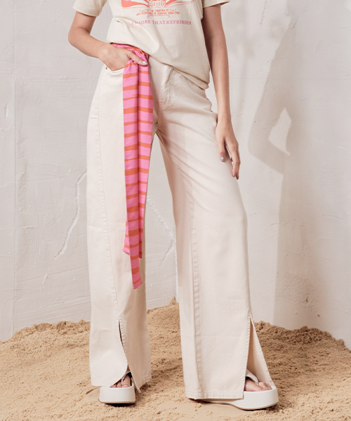 calca feminina com fenda coca cola jeans 21753