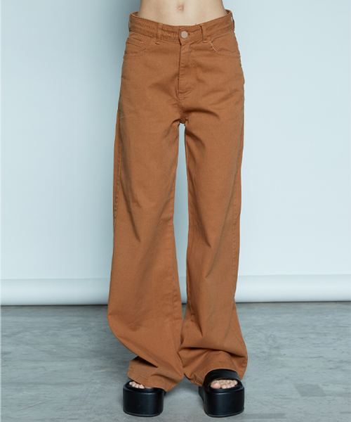 calca wide leg jeans bege coca cola 21752