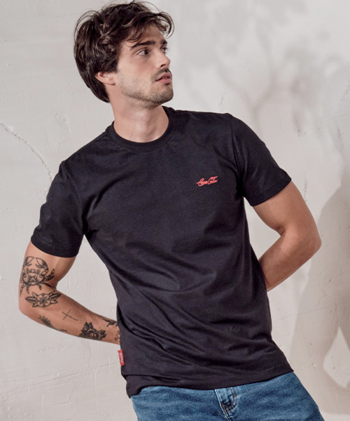 camiseta masculina coca cola preta 21647