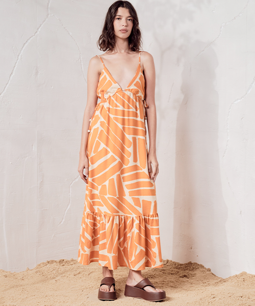 vestido super midi estampado coca cola 21855