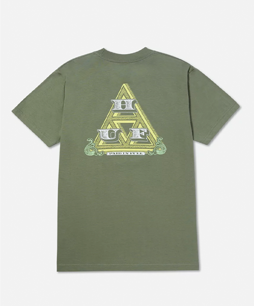 camiseta verde huf TS01939 PAID IN FULL SS TEE