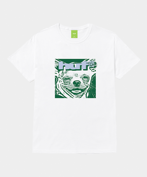 camiseta huf dog TS01828 WHITEFRONT que como ss