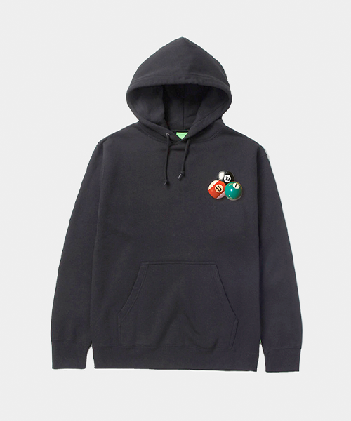 1 casaco moletom capuz huf PF 00497 FRONT BLACK