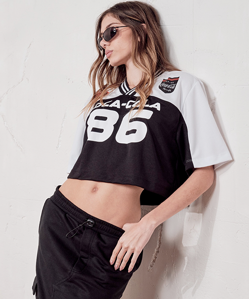 camiseta cropped racing coca cola 21542