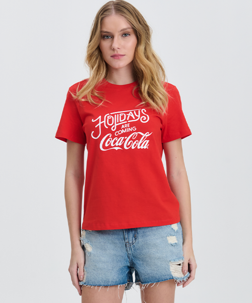 camiseta feminina natal coca cola holidays are coming 200016 997