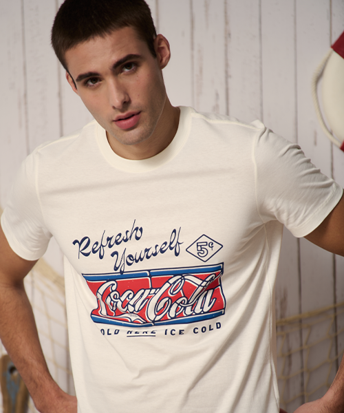 camiseta refresh yourself coca cola branca 240016