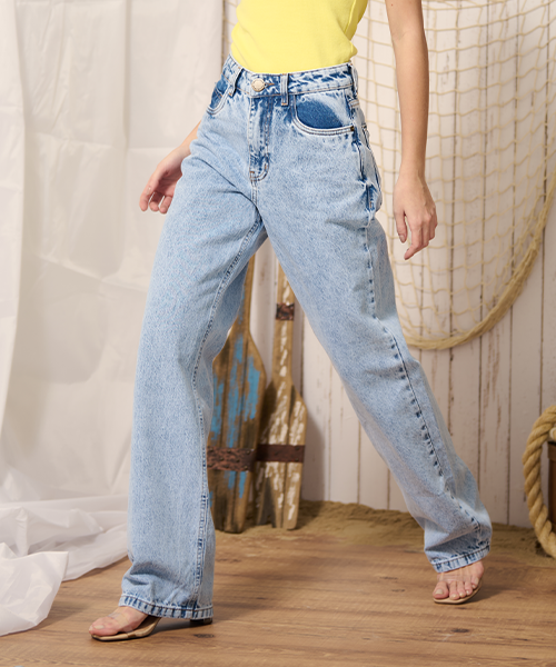 calca wide leg jeans coca cola 100004