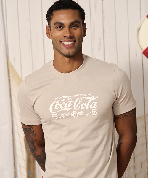 camiseta coca cola cinza masculina 240008