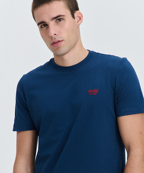 camiseta marinho masculina basica coca cola 24047