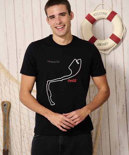 camiseta racing preta coca cola jeans 240009
