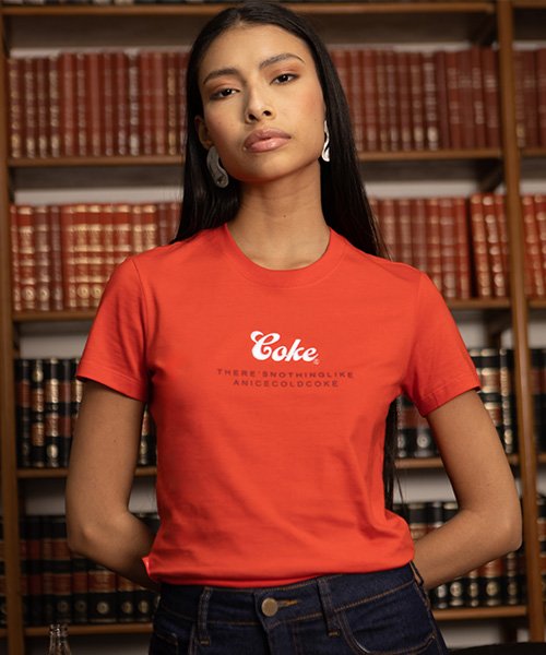 camiseta coke vermelha feminina coca cola 200081