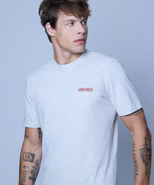 camiseta mescla coca cola masculina 240066