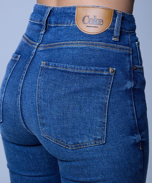 calca reta jeans feminina coca cola 370001